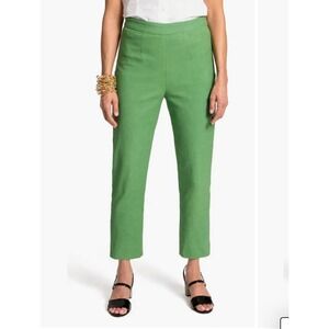Frances Valentine Lucy Cigarette Pants NWT Women's Size 10 Green MSRP $298